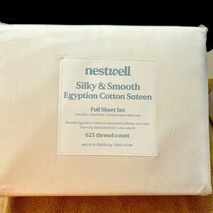 Egyptian cotton sheet set- full size, off-white